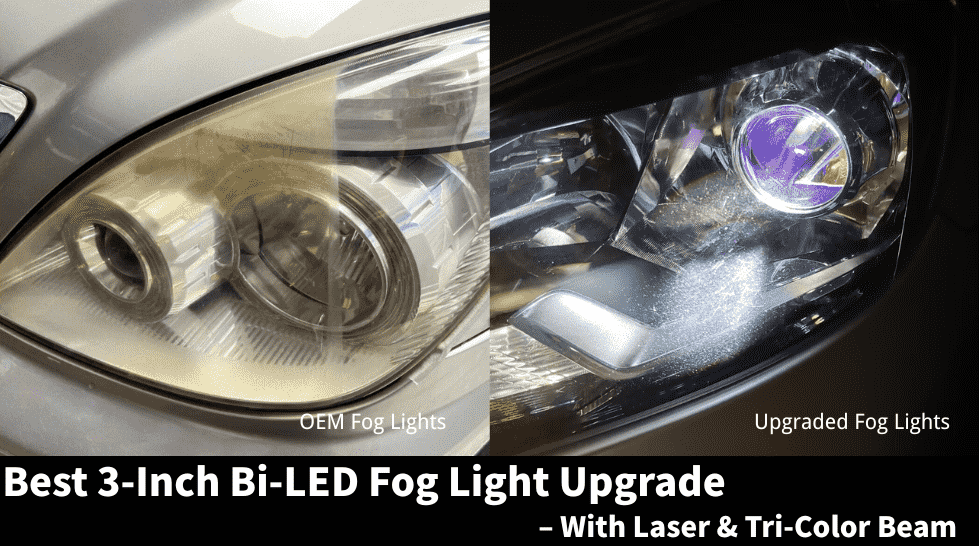 Best 3-Inch Bi-LED Fog Light Upgrade – With Laser & Tri-Color Beam