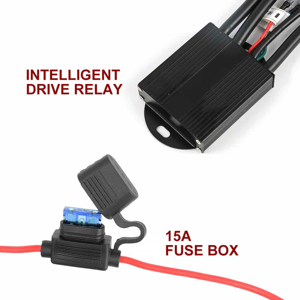 Assemblage de fils clignotants déclenché par klaxon de moto avec connecteur DT 16AWG