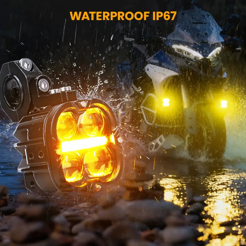 3inch DDF Pro Series LED Auxiliary Motorcycle Lights(Set/2pcs)