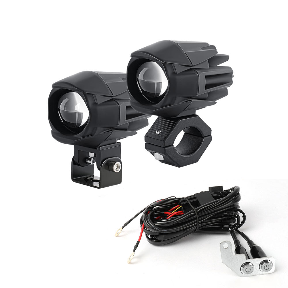 COLIGHT 3inch MF Series Dual Beam Dual Color Motorcycle Lights With Wire Harness(Set/2pcs)