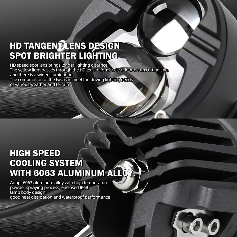 COLIGHT 3 Inch DB-P Series High&Low Beam Truck Fog Lights (Set/2pcs)