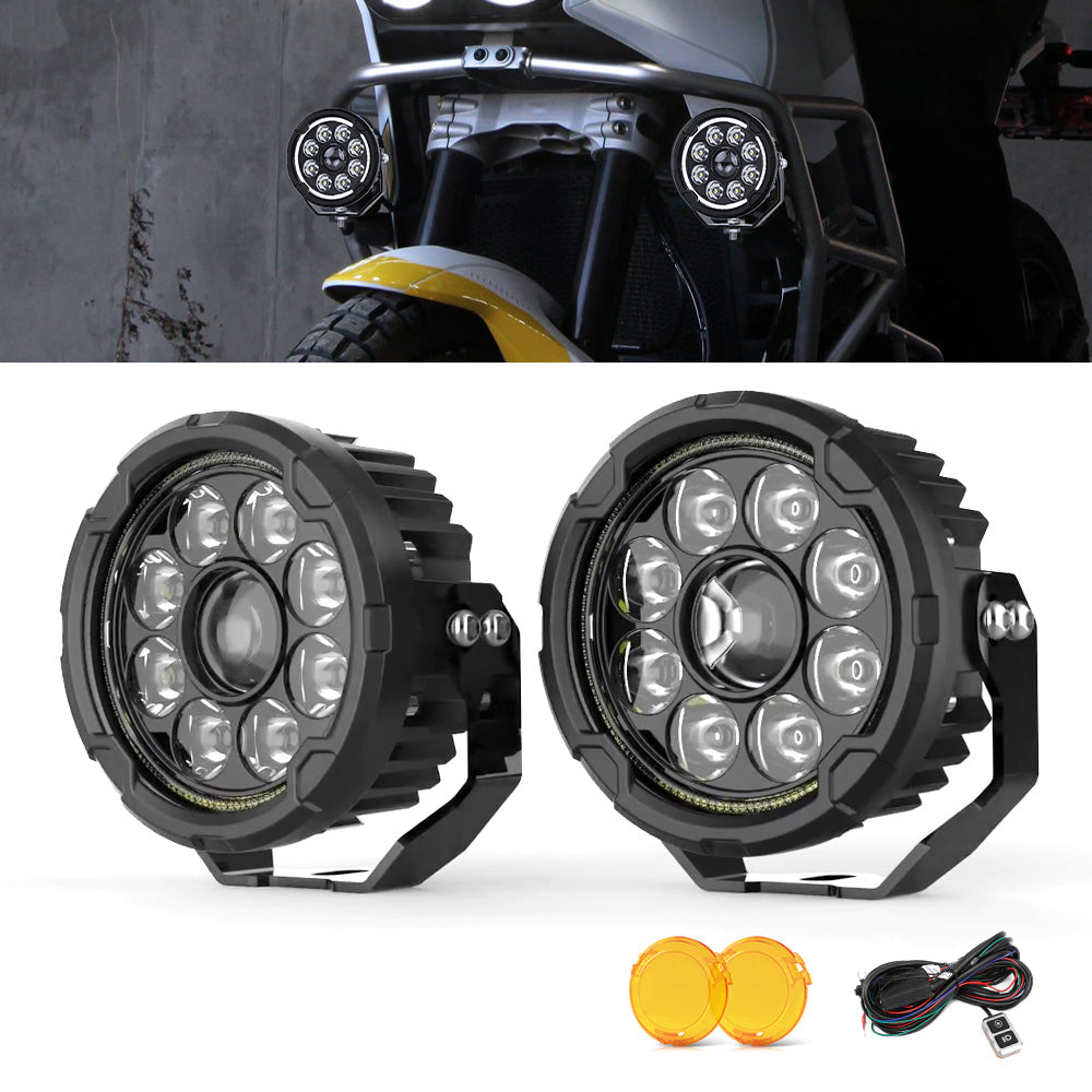 Newest 4.5inch D09 Series Motorcycle Lights With White DRL(Set/2pcs)