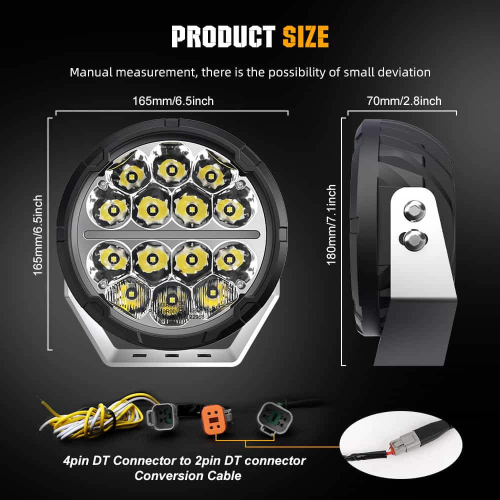 COLIGHT 6,5-Zoll TrailBlazer Serie E9 Markierte LED-Fahrlichter mit Gelbem & Weißem Tagfahrlicht