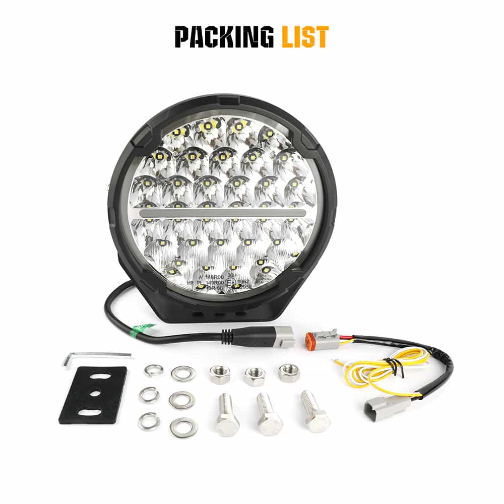 COLIGHT 9-Zoll TrailBlazer Serie E9 gekennzeichnete LED-Fahrlichter mit gelbem & weißem Tagfahrlicht (Set/Paar)