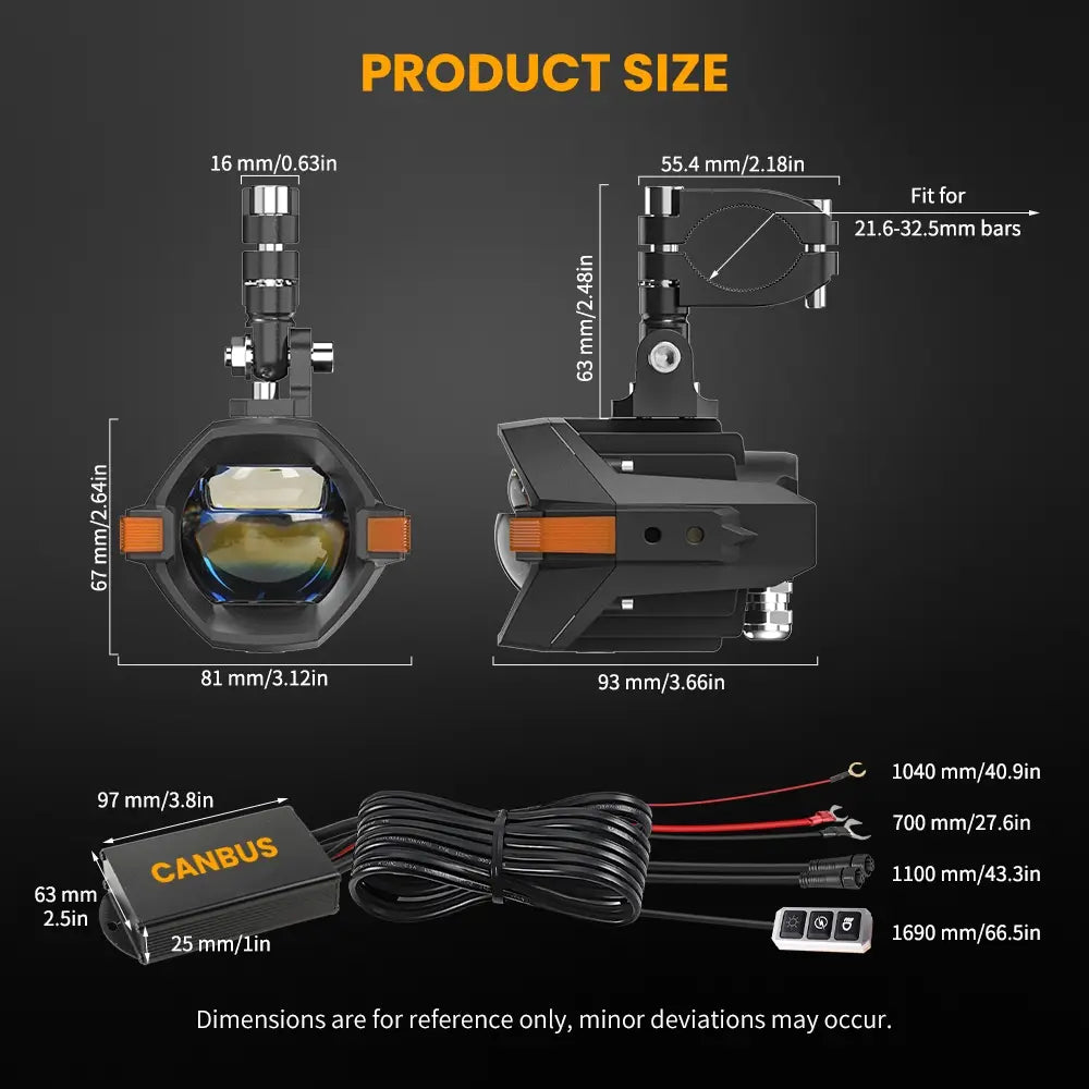COLIGHT 3inch NOVA Series Bi-LED Motorcycle Driving Lights