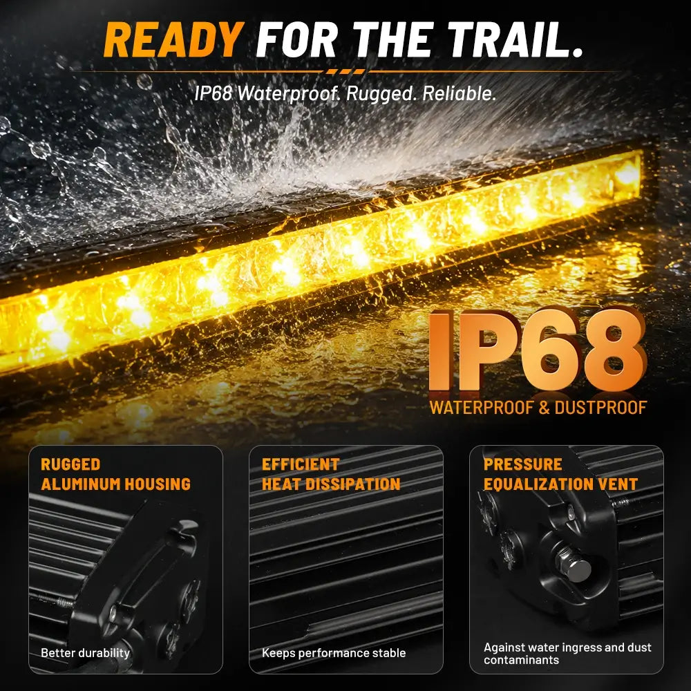 COLIGHT PB Pro Series Dual Color LED Light Bar with Dynamic DRL-10inch/21inch/32inch/40inch/52inch
