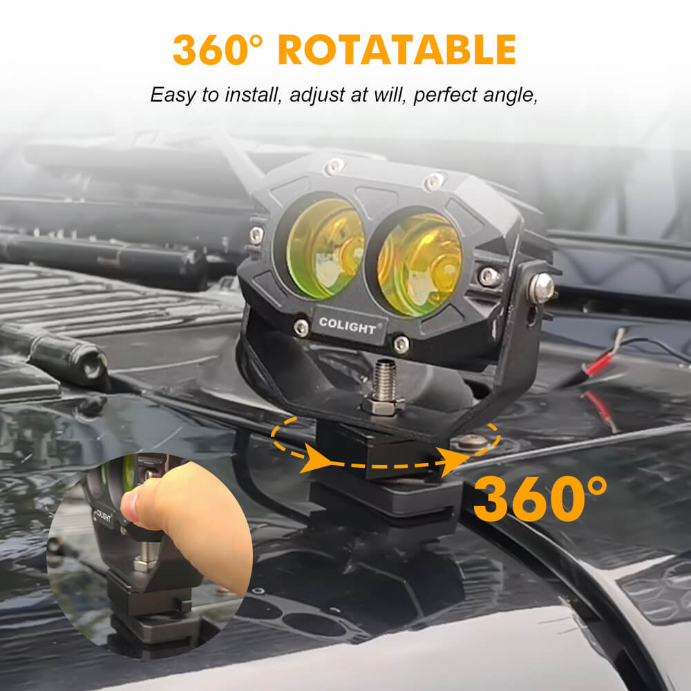 Quck Release Universal Hood Ditch Light Mounting Brackets 