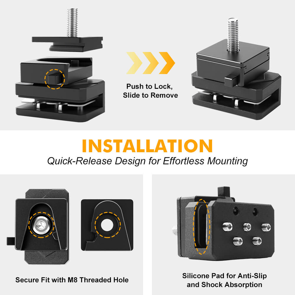 Universal Quick Release Hood Ditch Light Mounting Brackets 