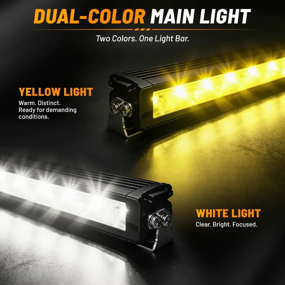 COLIGHT PB Pro Series Dual Color LED Light Bar with Dynamic DRL-10inch/21inch/32inch/40inch/52inch