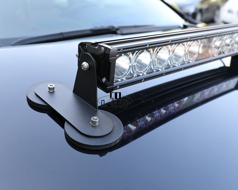 Strong Magnetic Base LED Light Bar Universal Side Mounting Brackets with single row laser light bar