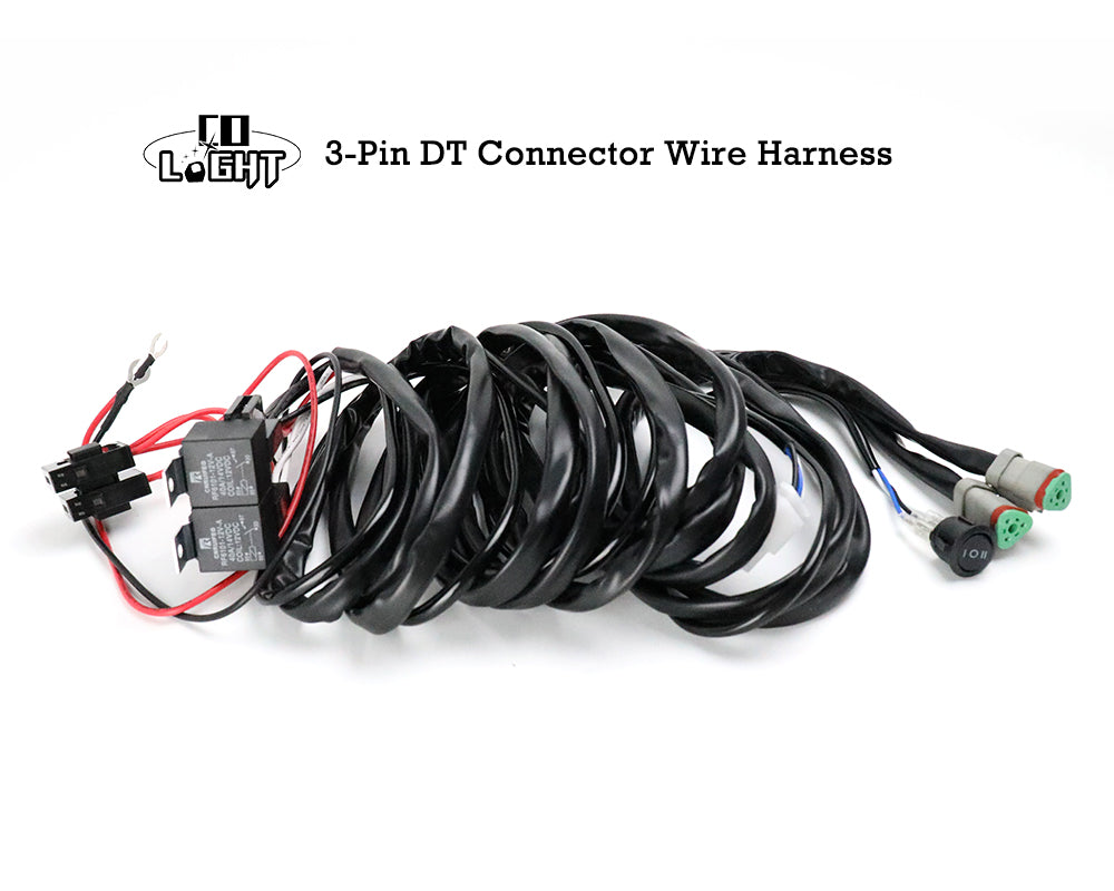 14AWG 3-Pin DT Wire Harness For High Power Driving Lights-2 Leads