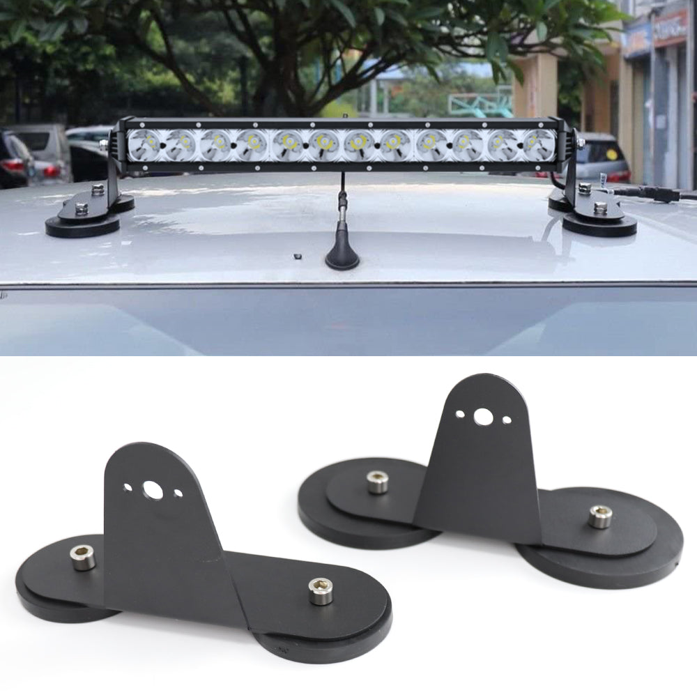 Strong Magnetic Base LED Light Bar Universal Side Mounting Brackets